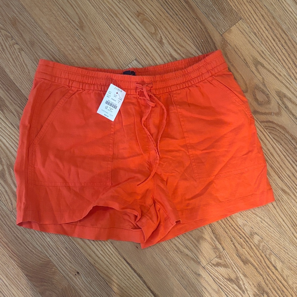 J. Crew linen Orange Shorts